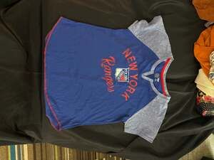 4her by Carl Banks New York Rangers Women's Raglan V-Neck T-Shirt Size XL